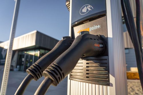 Image showcasing Commercial Electric Vehicle Charging Station – Carlton Electric